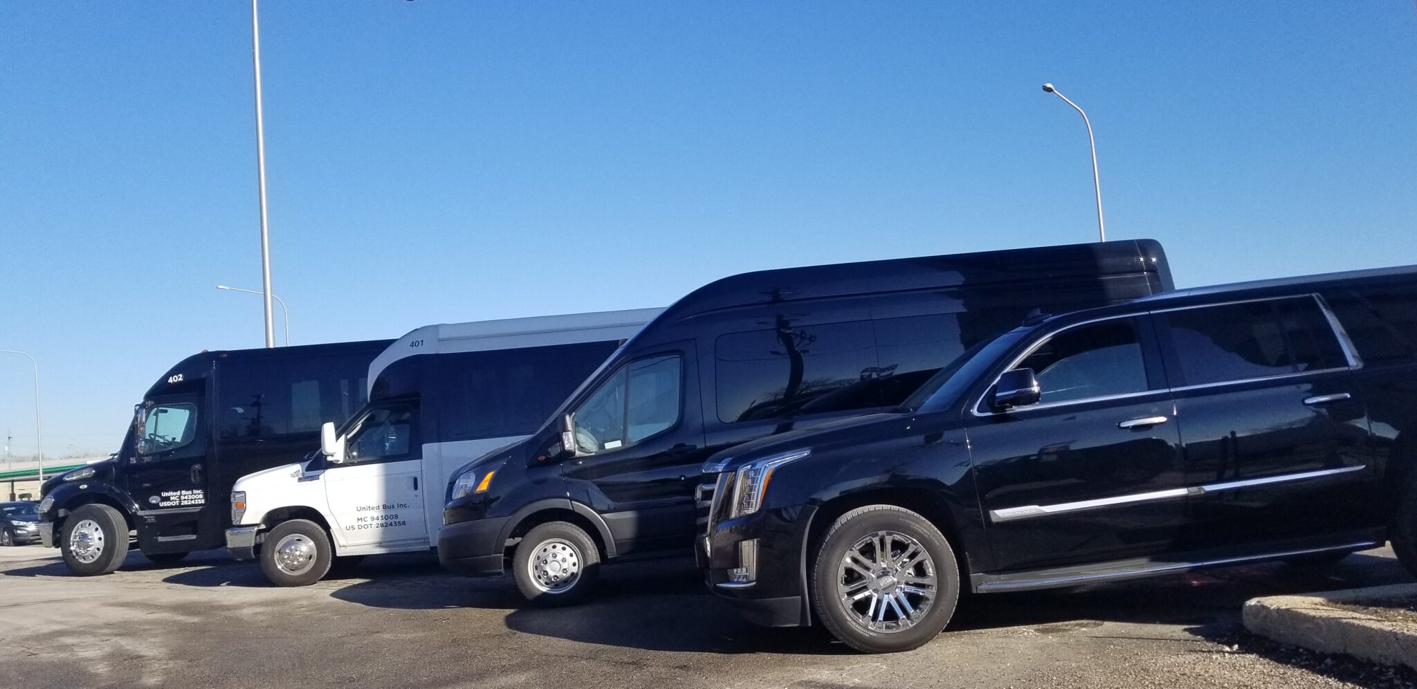 Fleet of SUVs and Buses