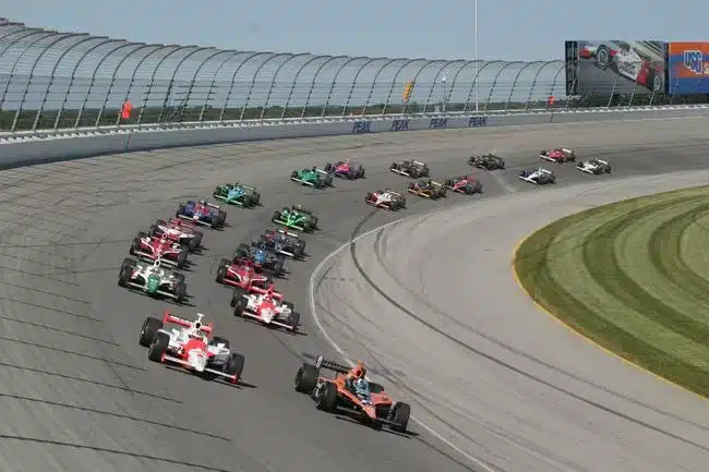 The IndyCar Series racing at Chicagoland