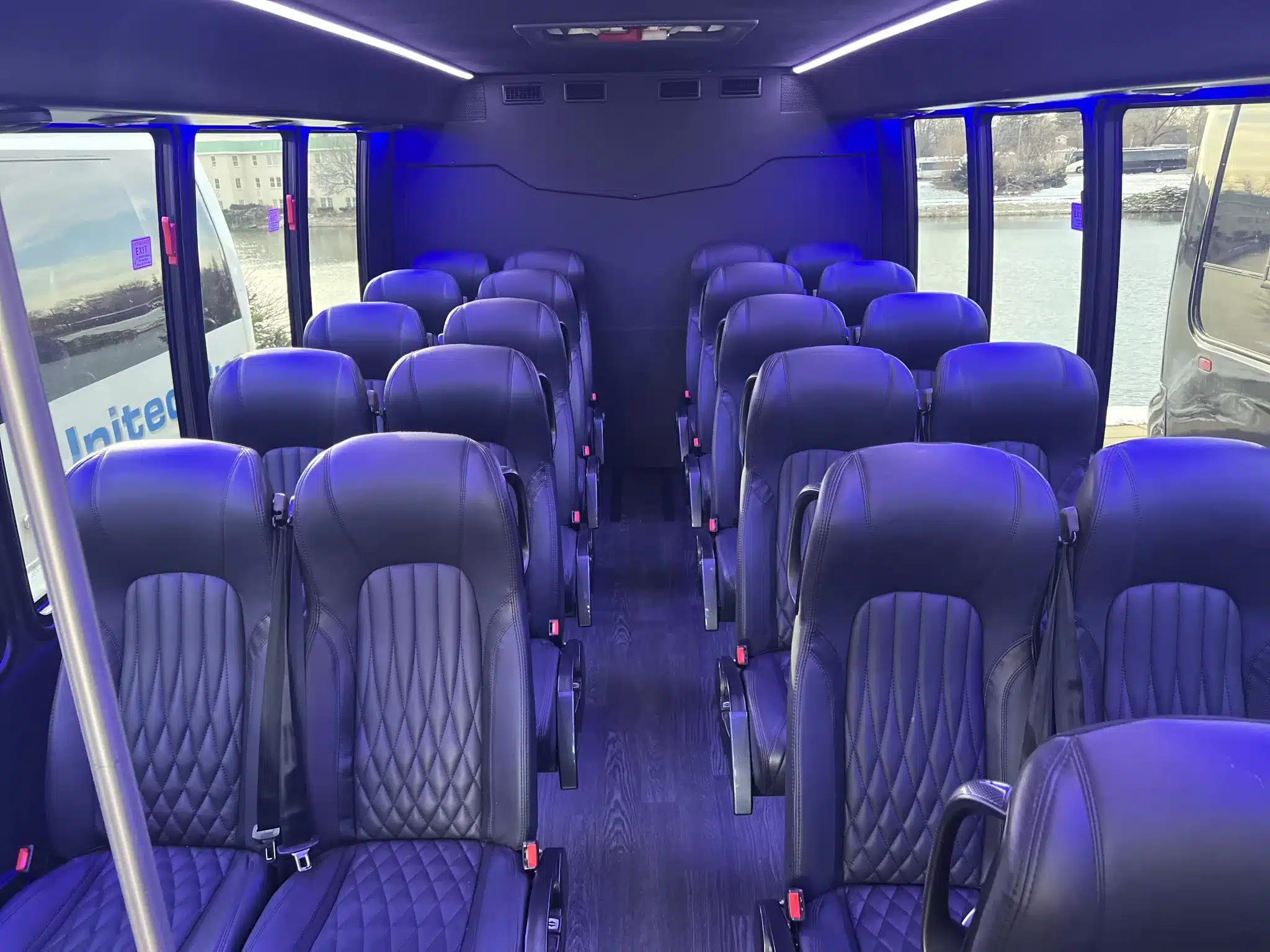 Interior of a 22 passenger Mini Bus